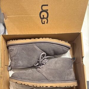 UGG Gray Chukka Boots with Suede Upper
